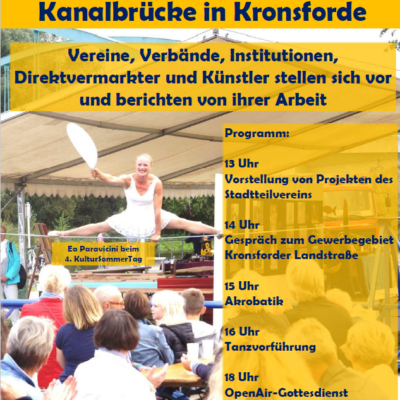 KulturSommerTag am Kanal in Kronsforde am 27. August 2023